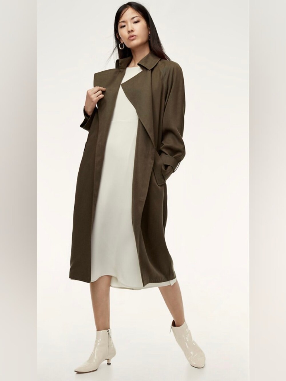 Aritzia Lawson Trench Coat- Black